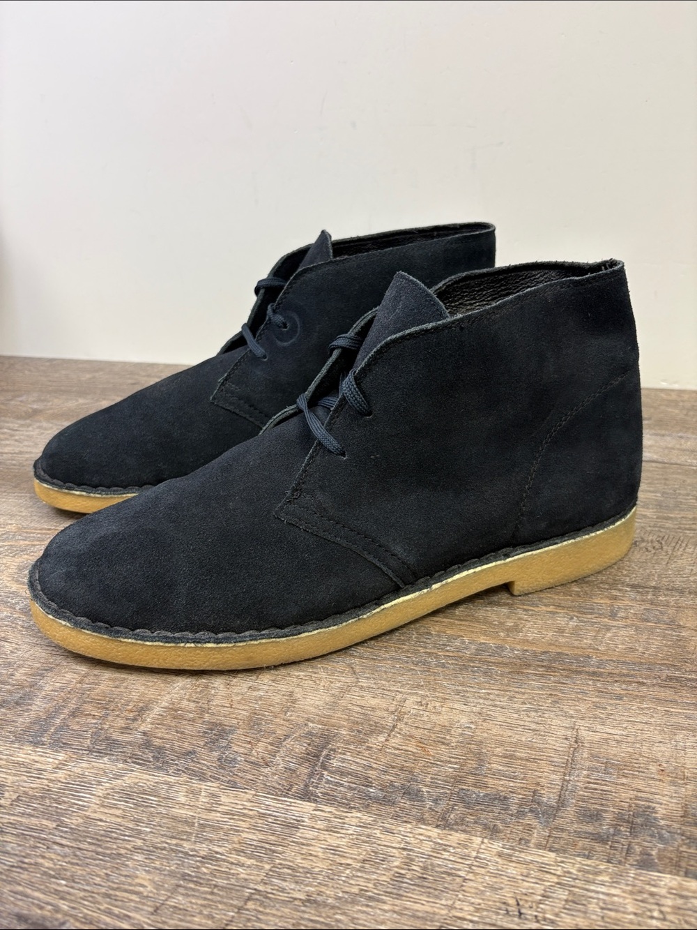 VIKINGS Navy Suede Leather Desert Chukka Boots Crepe Sole Men’s 13
